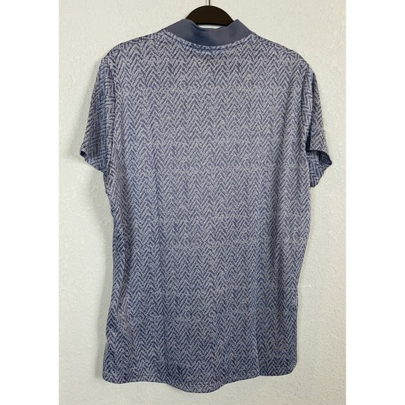 NWT Adidas Women XL ULT C JAQ Zip Polo Ultimate365 Blue Herringbone Blade Collar - Picture 8 of 10